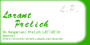 lorant prelich business card